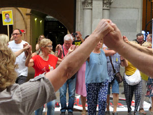 Concentració a la plaça del Vi per la independència i la llibertat dels presos polítics