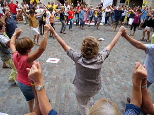 Concentració a la plaça del Vi per la independència i la llibertat dels presos polítics