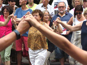 Concentració a la plaça del Vi per la independència i la llibertat dels presos polítics