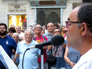 Concentració a la plaça del Vi per la independència i la llibertat dels presos polítics