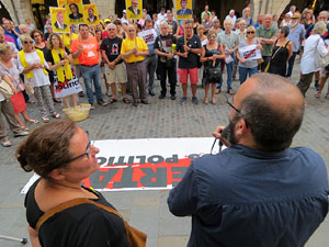 Concentració a la plaça del Vi per la independència i la llibertat dels presos polítics