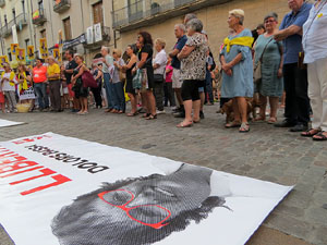Concentració a la plaça del Vi per la independència i la llibertat dels presos polítics