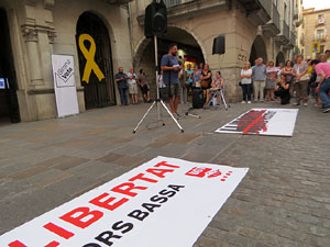 Concentració a la plaça del Vi per la independència i la llibertat dels presos polítics