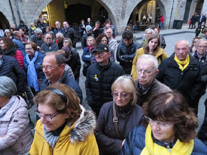 Concentració a la plaça del Vi per la independència i la llibertat dels presos polítics
