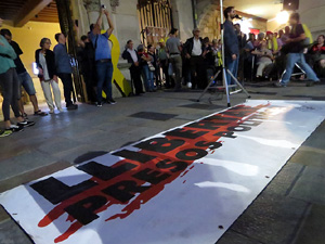 Concentració a la plaça del Vi per la independència i la llibertat dels presos polítics