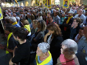 Concentració a la plaça del Vi per la independència i la llibertat dels presos polítics