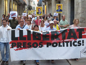 Concentraci&oacute; a la pla&ccedil;a del Vi per la independ&egrave;ncia i la llibertat dels presos pol&iacute;tics
