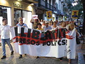 Concentraci&oacute; a la pla&ccedil;a del Vi per la independ&egrave;ncia i la llibertat dels presos pol&iacute;tics