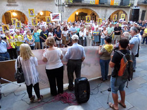 Concentraci&oacute; a la pla&ccedil;a del Vi per la independ&egrave;ncia i la llibertat dels presos pol&iacute;tics