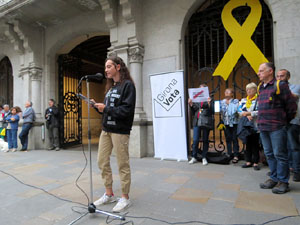 Concentració a la plaça del Vi per la independència i la llibertat dels presos polítics