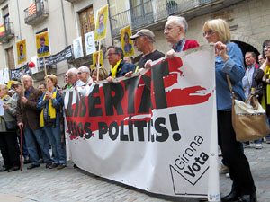 Concentració a la plaça del Vi per la independència i la llibertat dels presos polítics