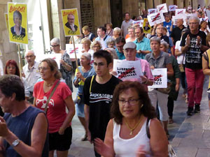 Concentraci&oacute; a la pla&ccedil;a del Vi per la independ&egrave;ncia i la llibertat dels presos pol&iacute;tics