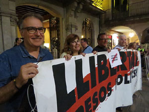 Concentraci&oacute; a la pla&ccedil;a del Vi per la independ&egrave;ncia i la llibertat dels presos pol&iacute;tics