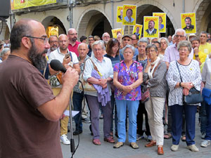 Concentració a la plaça del Vi per la independència i la llibertat dels presos polítics