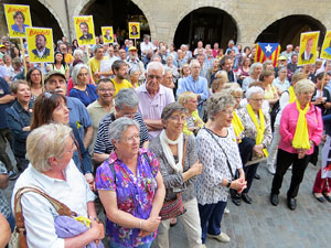 Concentració a la plaça del Vi per la independència i la llibertat dels presos polítics