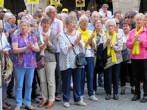 Concentració a la plaça del Vi per la independència i la llibertat dels presos polítics