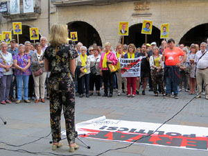 Concentració a la plaça del Vi per la independència i la llibertat dels presos polítics