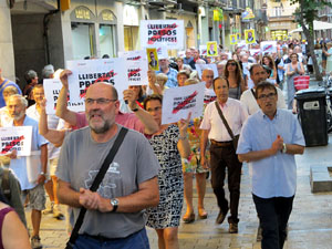 Concentració a la plaça del Vi per la independència i la llibertat dels presos polítics