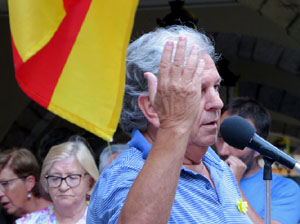 Concentraci&oacute; a la pla&ccedil;a del Vi per la independ&egrave;ncia i la llibertat dels presos pol&iacute;tics