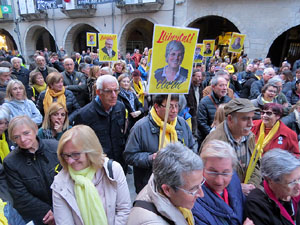 Concentració a la plaça del Vi per la independència i la llibertat dels presos polítics