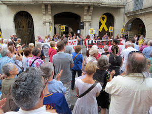 Concentració a la plaça del Vi per la independència i la llibertat dels presos polítics