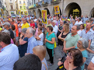 Concentració a la plaça del Vi per la independència i la llibertat dels presos polítics