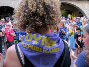 Concentració a la plaça del Vi per la independència i la llibertat dels presos polítics