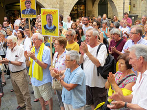 Concentració a la plaça del Vi per la independència i la llibertat dels presos polítics