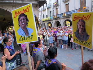 Concentració a la plaça del Vi per la independència i la llibertat dels presos polítics