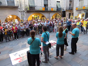 Concentraci&oacute; a la pla&ccedil;a del Vi per la independ&egrave;ncia i la llibertat dels presos pol&iacute;tics