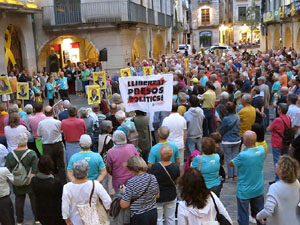 Concentraci&oacute; a la pla&ccedil;a del Vi per la independ&egrave;ncia i la llibertat dels presos pol&iacute;tics