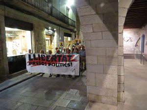 Concentraci&oacute; a la pla&ccedil;a del Vi per la independ&egrave;ncia i la llibertat dels presos pol&iacute;tics