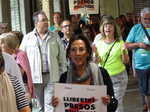 Concentraci&oacute; a la pla&ccedil;a del Vi per la independ&egrave;ncia i la llibertat dels presos pol&iacute;tics
