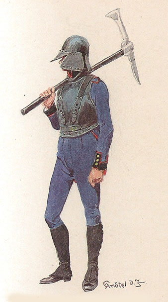 Tropes napleòniques durant els setges de la Guerra del Francès. Enginyer gastador. 1808-1815