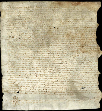 18 de novembre de 1606. Testament de Narcisa Gell, esposa de Pere Gell, notari reial de Girona. Escull sepultura al convent del Carme, prop i fora de les muralles de la ciutat, al vas de la seva via. Deixa diners per a misses a lesmentat convent