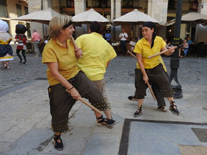 Cercavila de la Flama del Canig&oacute; 2019 fins la pla&ccedil;a del Vi