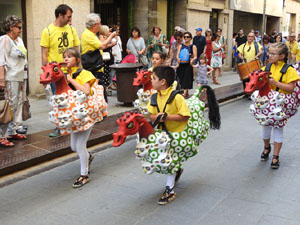 Cercavila de la Flama del Canig&oacute; 2019 fins la pla&ccedil;a del Vi