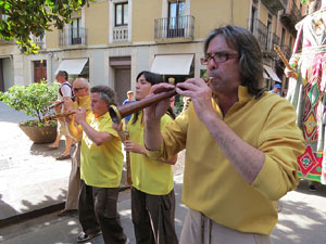 Cercavila de la Flama del Canig&oacute; 2019 fins la pla&ccedil;a del Vi