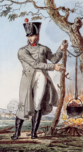 Oficial d'infanteria lleugera de l'exèrcit napoleònic. 1812