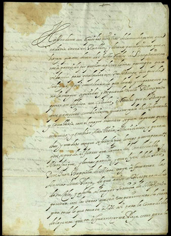 20 de juny de 1673. El lloctinent Francisco Fernández de Córdova-Cardona, duc de Sessa i de Baena, als jurats de la ciutat de Girona. Assabentat del gran nombre de gent que està entrant al Rosselló, els comunica que ha decidit reforçar la defensa de la ciutat enviant-hi més tropes dinfanteria i cavalleria i fortificant el castell de Montjuïc i el fort del Conestable