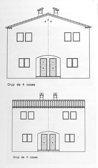 Casa tipus. Grup de quatre cases