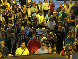 Manifestaci&oacute; per la llibertat dels nou CRD's detinguts a Sabadell i altres poblacions