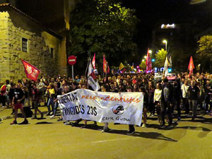 Manifestaci&oacute; per la llibertat dels nou CRD's detinguts a Sabadell i altres poblacions