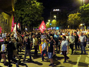 Manifestaci&oacute; per la llibertat dels nou CRD's detinguts a Sabadell i altres poblacions