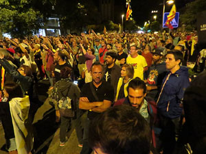 Manifestaci&oacute; per la llibertat dels nou CRD's detinguts a Sabadell i altres poblacions