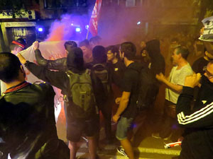 Manifestaci&oacute; per la llibertat dels nou CRD's detinguts a Sabadell i altres poblacions