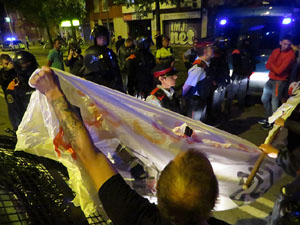 Manifestaci&oacute; per la llibertat dels nou CRD's detinguts a Sabadell i altres poblacions