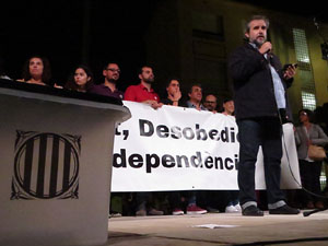 Marxa de Torxes de Girona per commemorar l'1-O