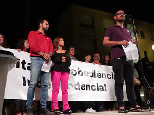 Marxa de Torxes de Girona per commemorar l'1-O