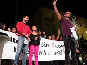 Marxa de Torxes de Girona per commemorar l'1-O